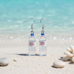 Evian Water Bottle Earrings